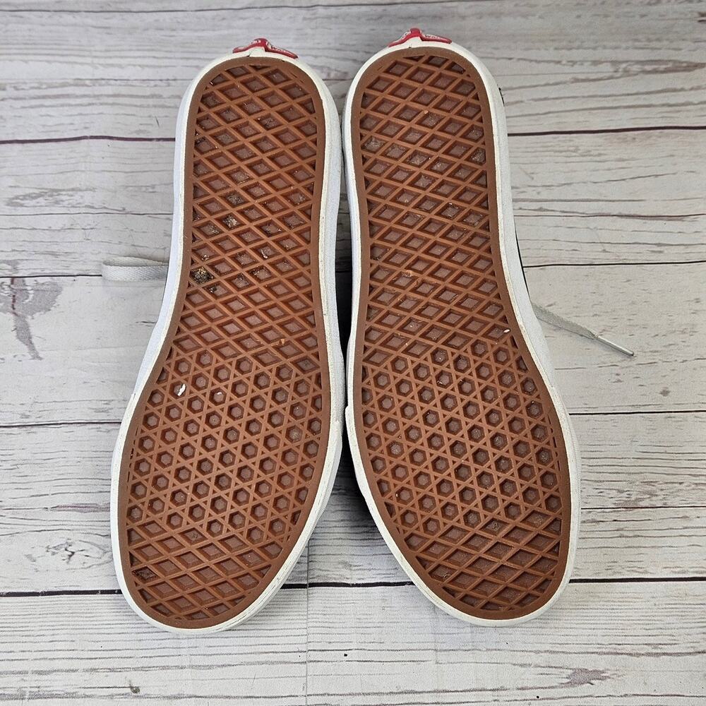Vans Sk8-Hi High Top Sneakers Men's Blue Black White US 8 Suede Canvas Lace Up - Picture 6 of 8